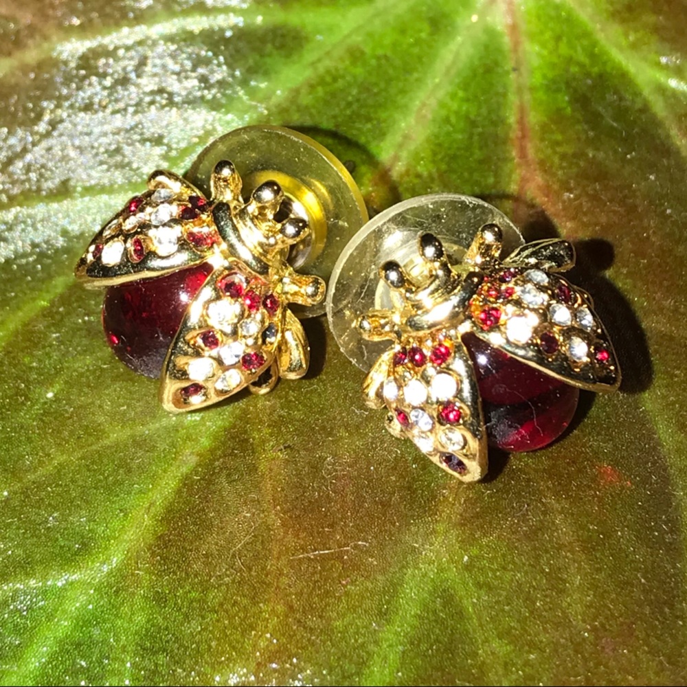 🐞 Ladybug Gold-tone Earrings 🐞